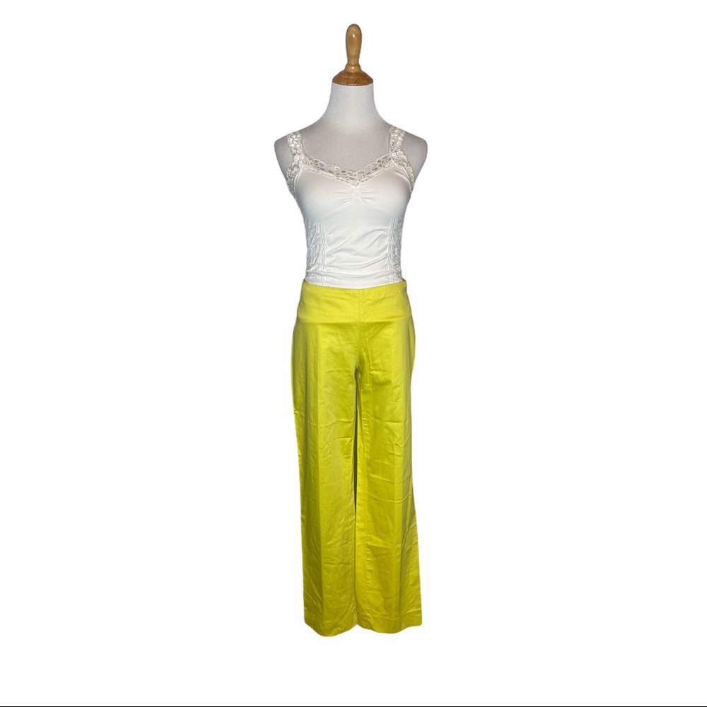 Vintage Emilio Pucci Trim Yellow Pants USA 10 - Picture 2 of 16